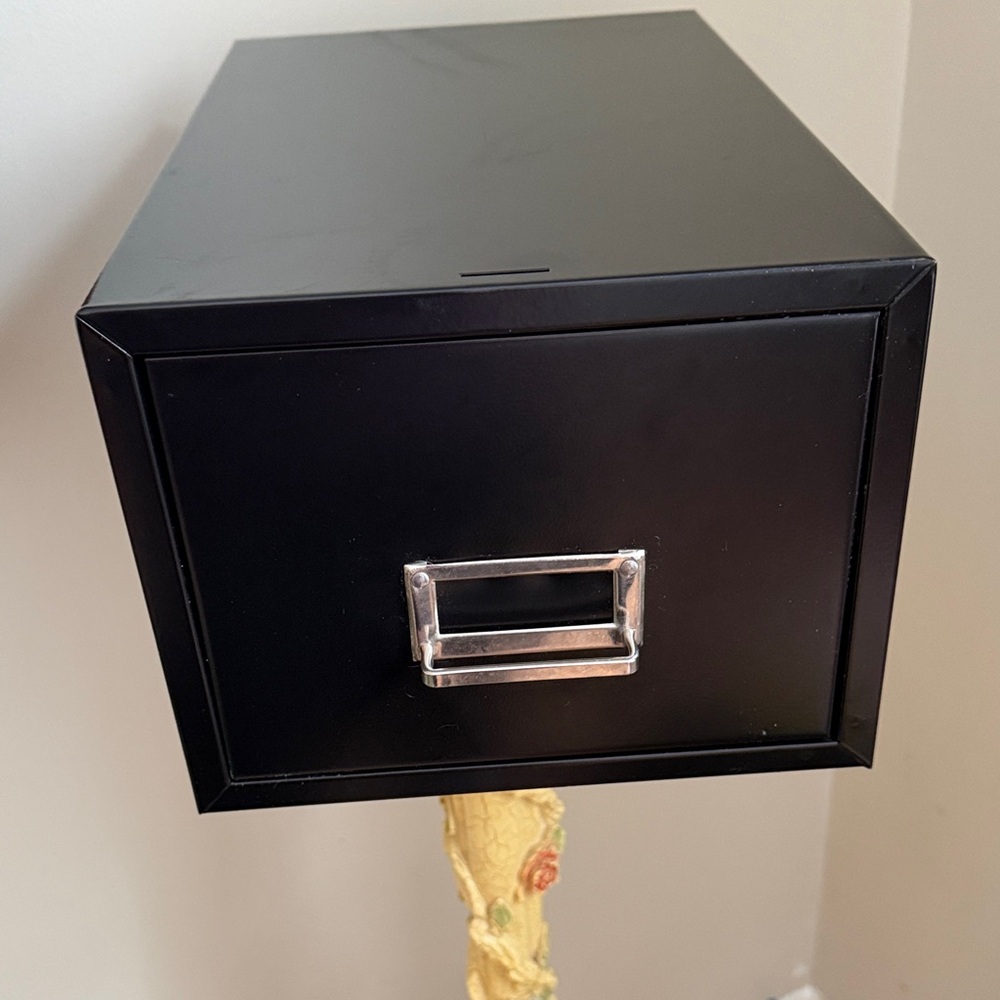 Black Metal File Drawer